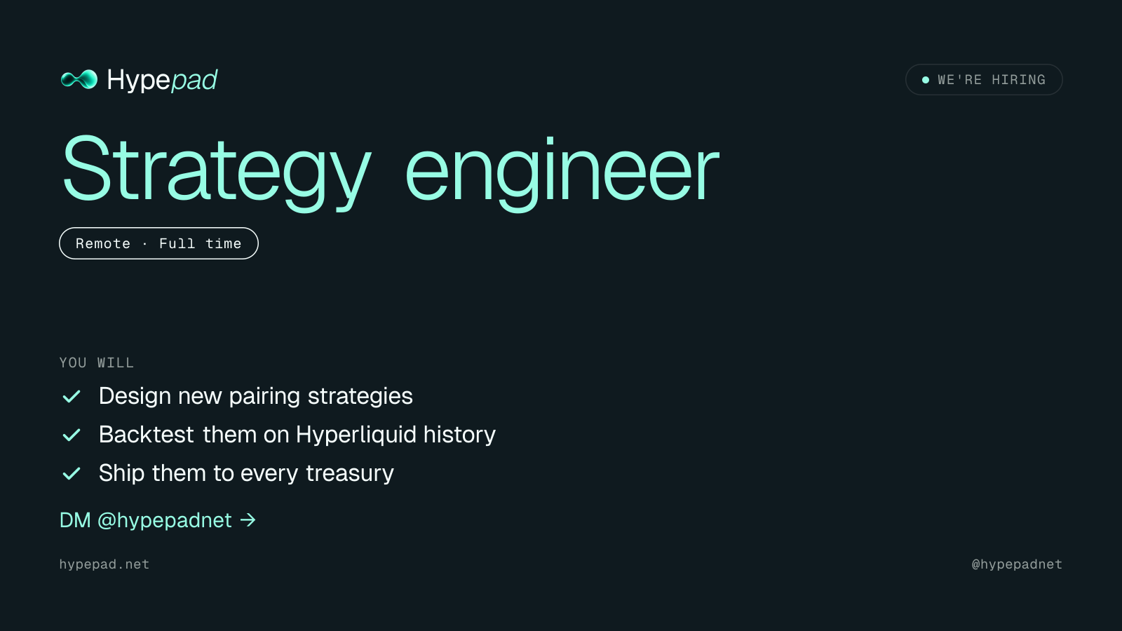 Hiring card example